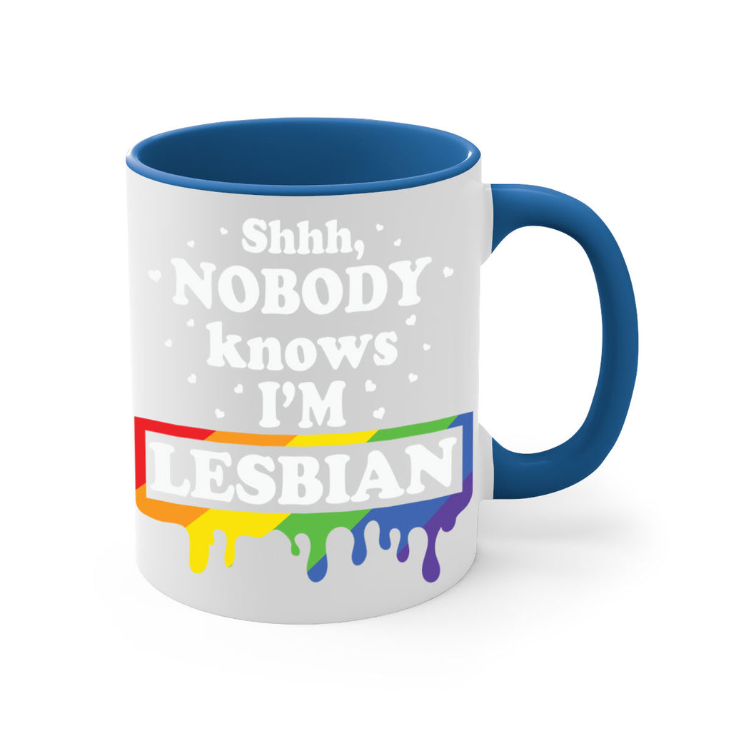 shhh nobody knows im a lgbt 21#- lgbt-Mug / Coffee Cup