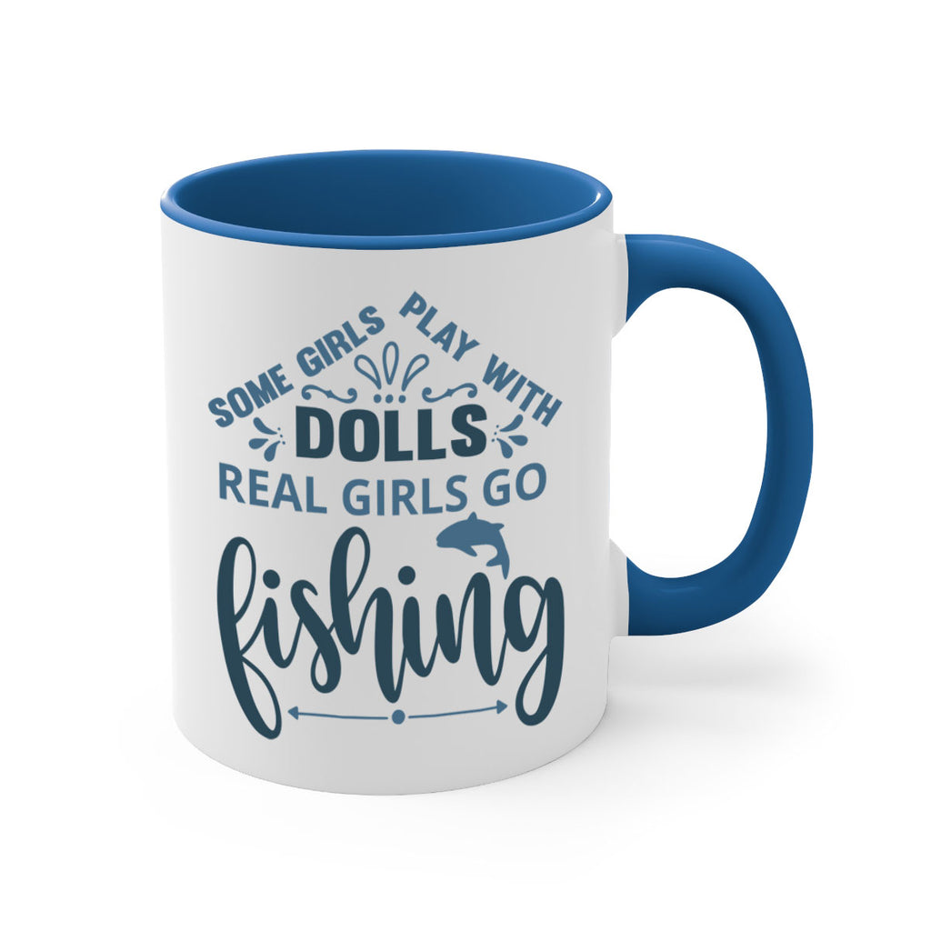 some girl play with 37#- fishing-Mug / Coffee Cup