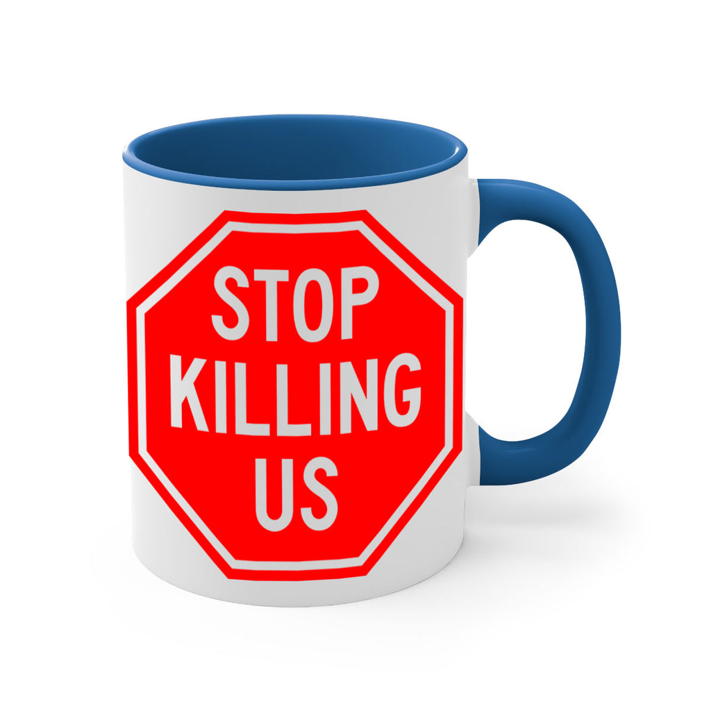 stop killing us 25#- black words - phrases-Mug / Coffee Cup