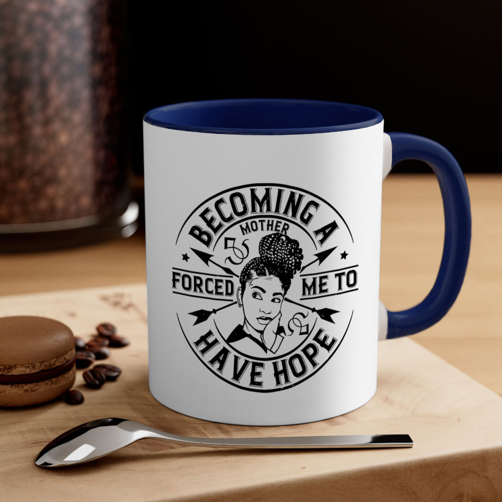 Becoming a mother forced me to have hope Style 44#- Afro - Black-Mug / Coffee Cup
