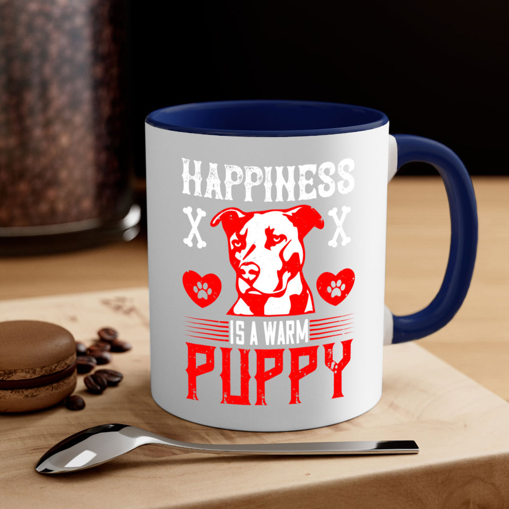 Happiness is a warm puppy Style 201#- Dog-Mug / Coffee Cup