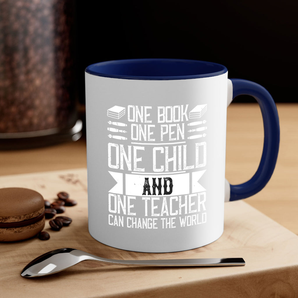 One book one pen one child and one teacher can change the world Style 89#- teacher-Mug / Coffee Cup