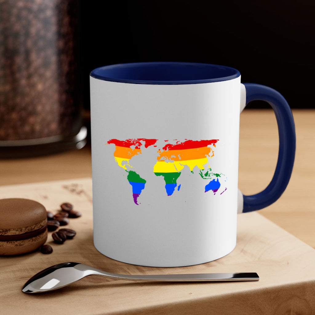 Rainbow World map 3#- lgbt-Mug / Coffee Cup