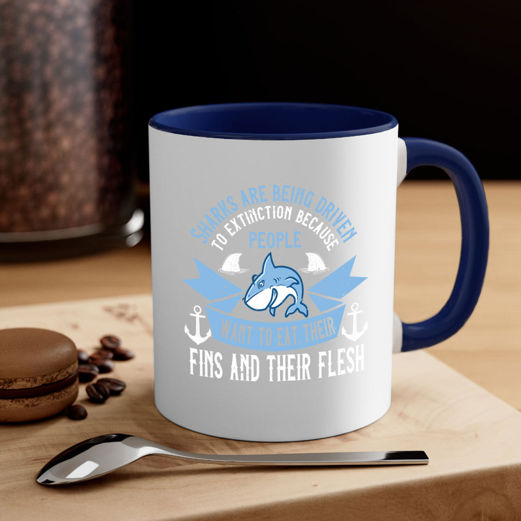 Sharks are being driven to extinction because people want to eat their Style 40#- Shark-Fish-Mug / Coffee Cup