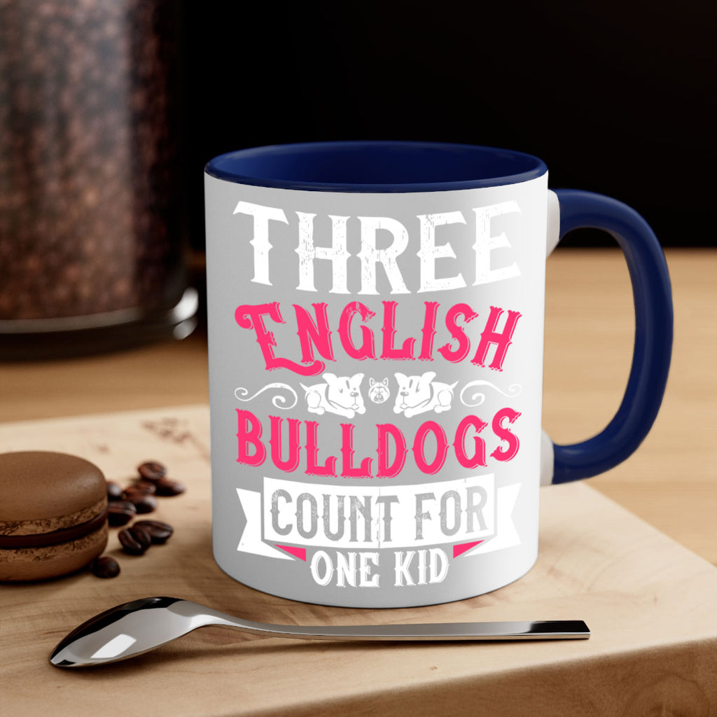 Three English bulldogs count for one kid Style 18#- Dog-Mug / Coffee Cup