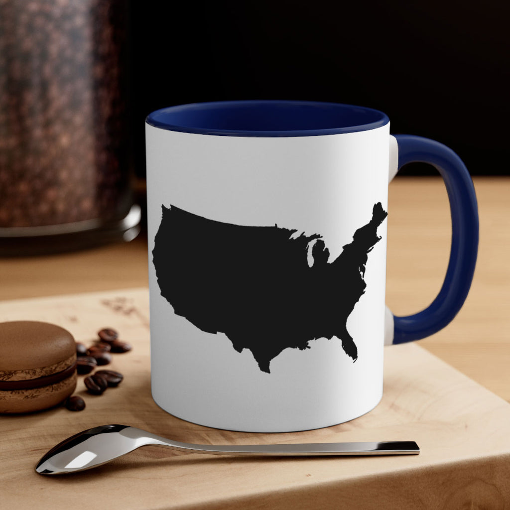 USA Solid Map Style 76#- 4th Of July-Mug / Coffee Cup