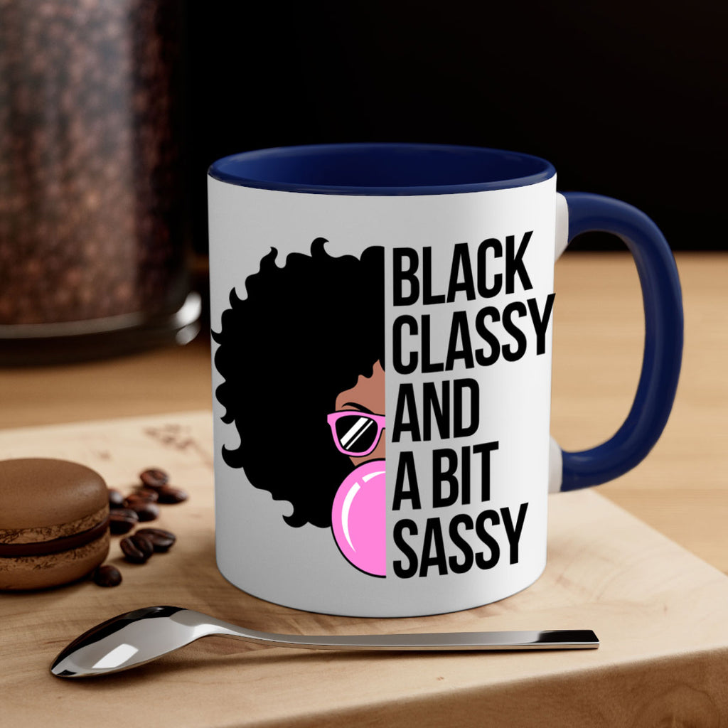 black classy and a bit sassy 250#- black words - phrases-Mug / Coffee Cup