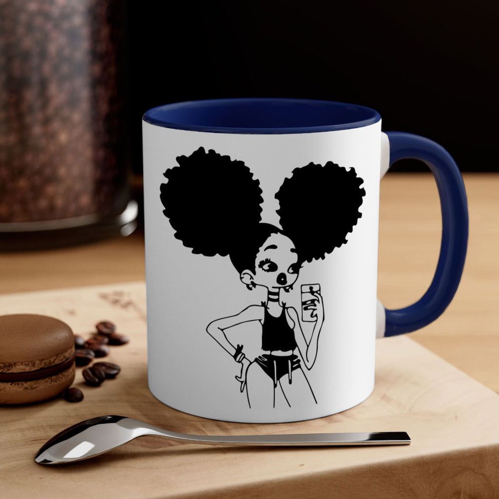 black girl taking mirror selfie  2#- Black women - Girls-Mug / Coffee Cup