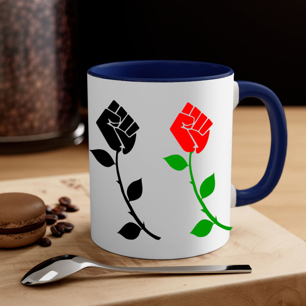 black power fist rose 197#- black words - phrases-Mug / Coffee Cup