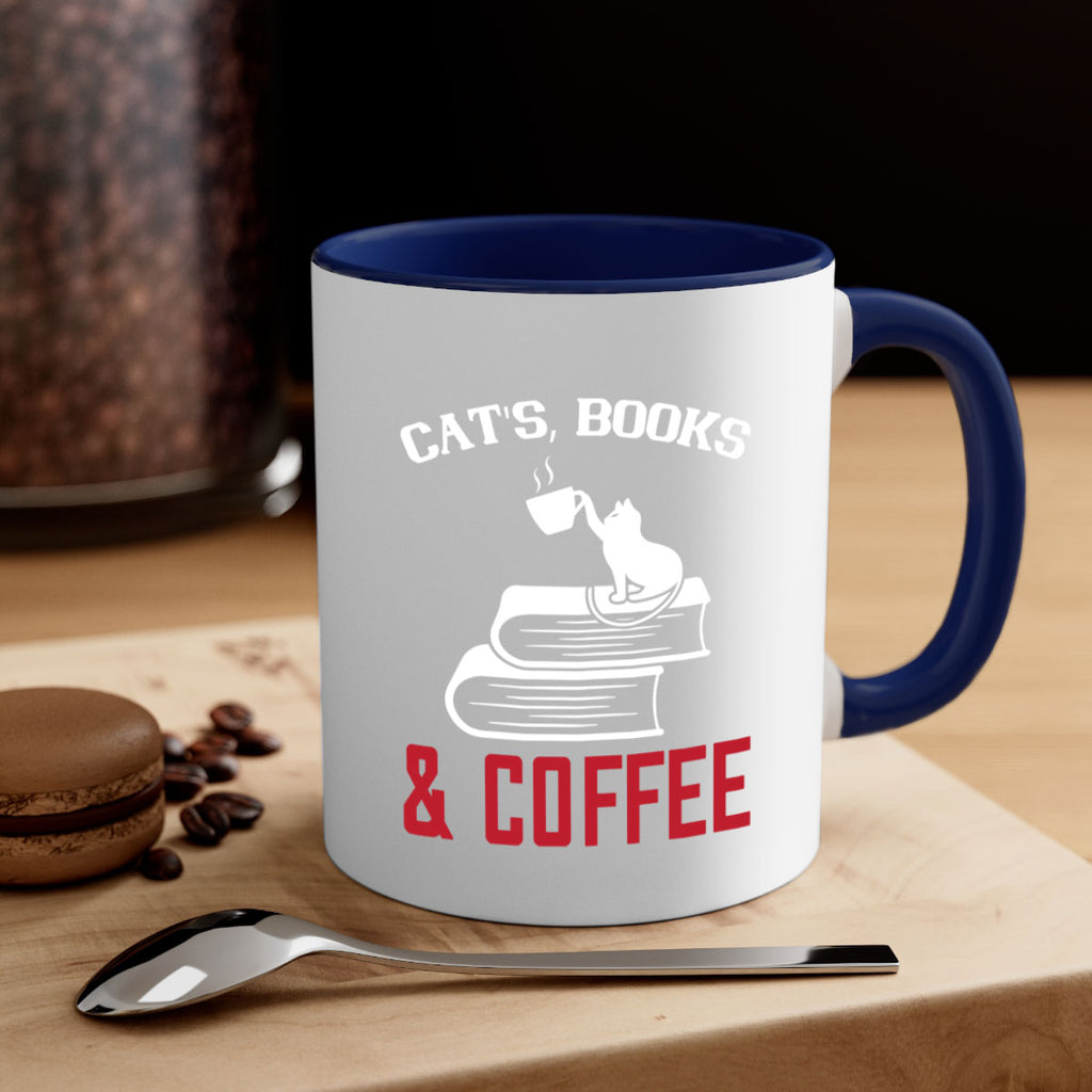 cats book and coffee Style 37#- cat-Mug / Coffee Cup