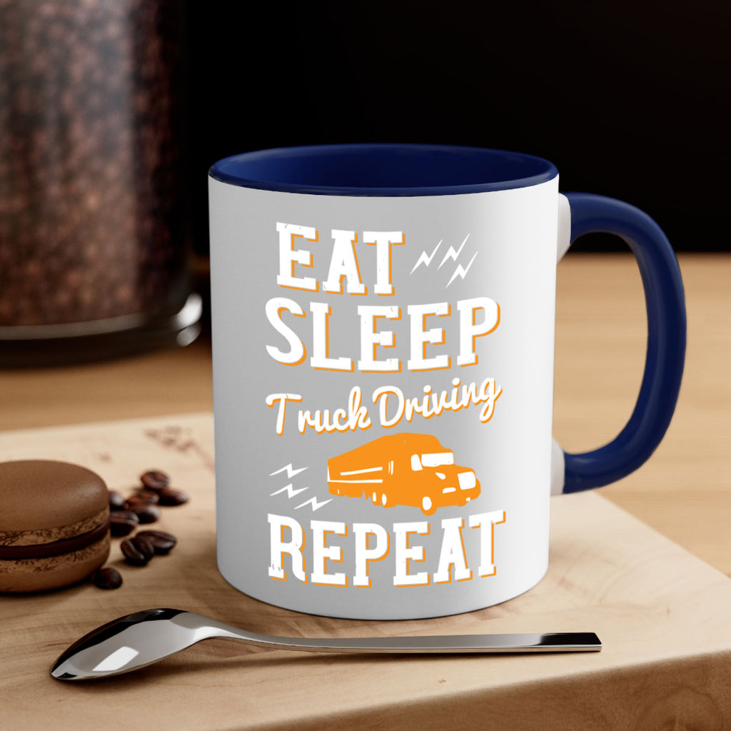 eat sleep truck driving repeat Style 3#- truck driver-Mug / Coffee Cup
