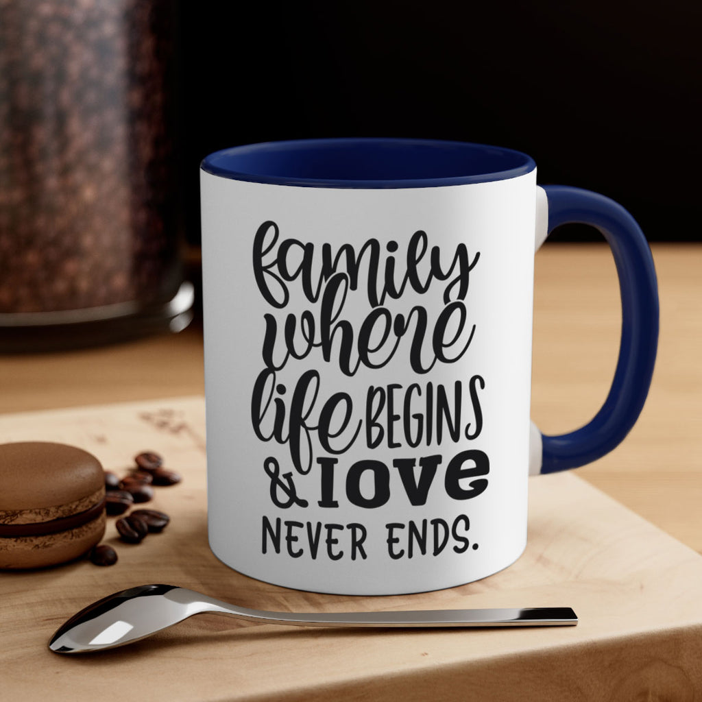 family where life begins love never ends 34#- Family-Mug / Coffee Cup