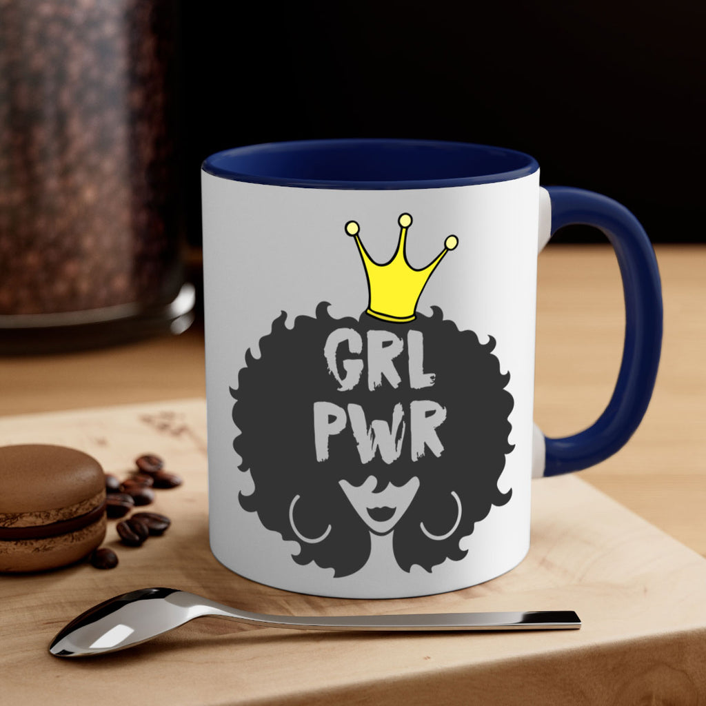 girl power with crown 34#- Black women - Girls-Mug / Coffee Cup