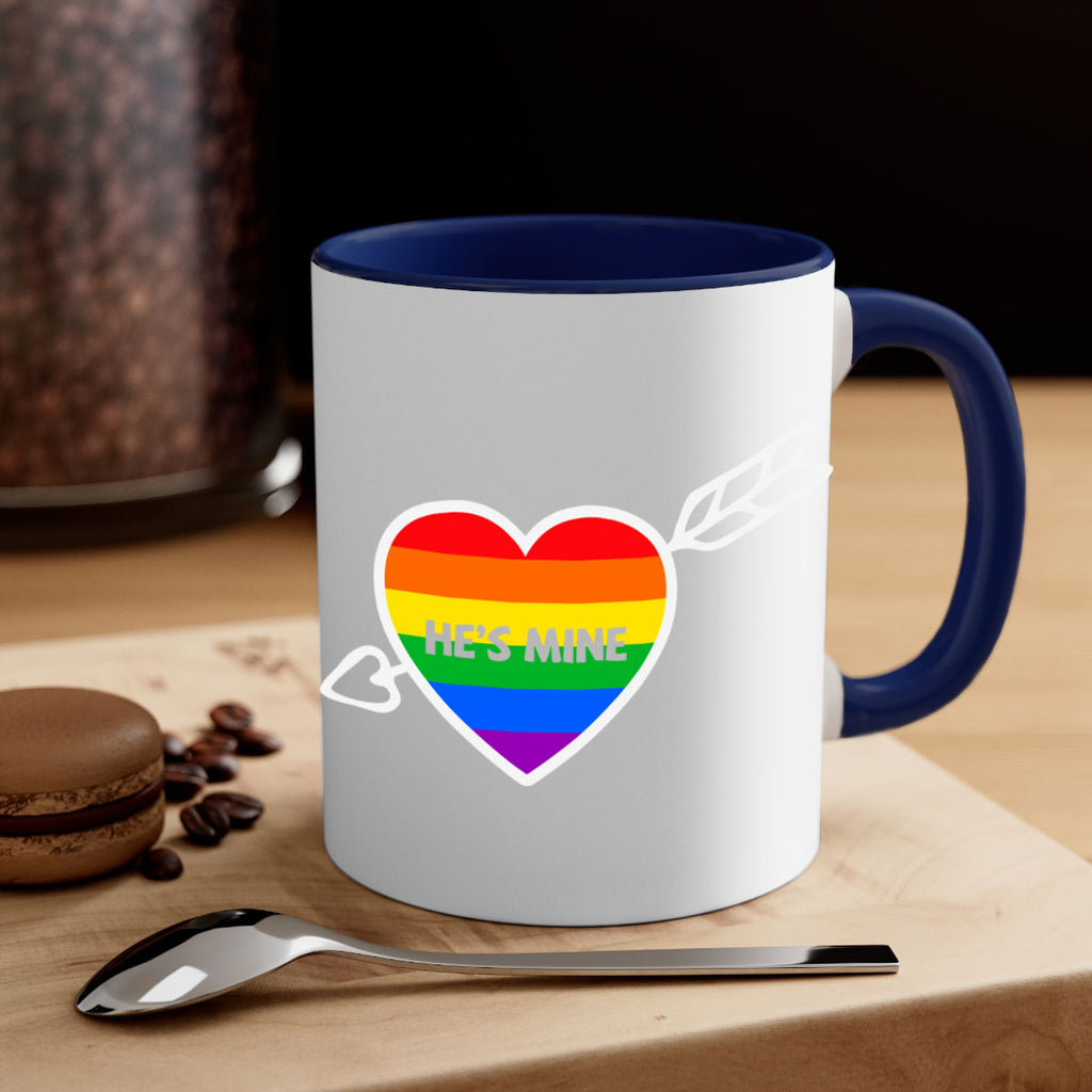 hes mine couple rainbow lgbt lgbt 133#- lgbt-Mug / Coffee Cup