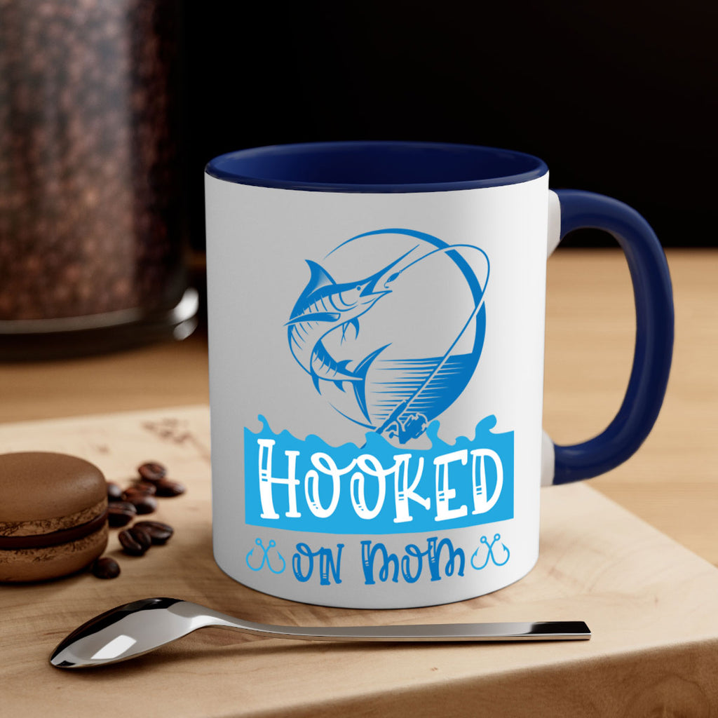 hooked on mom 217#- fishing-Mug / Coffee Cup