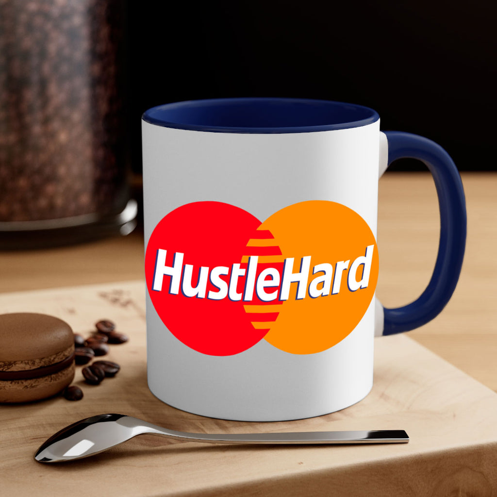 hustle hard 122#- black words - phrases-Mug / Coffee Cup