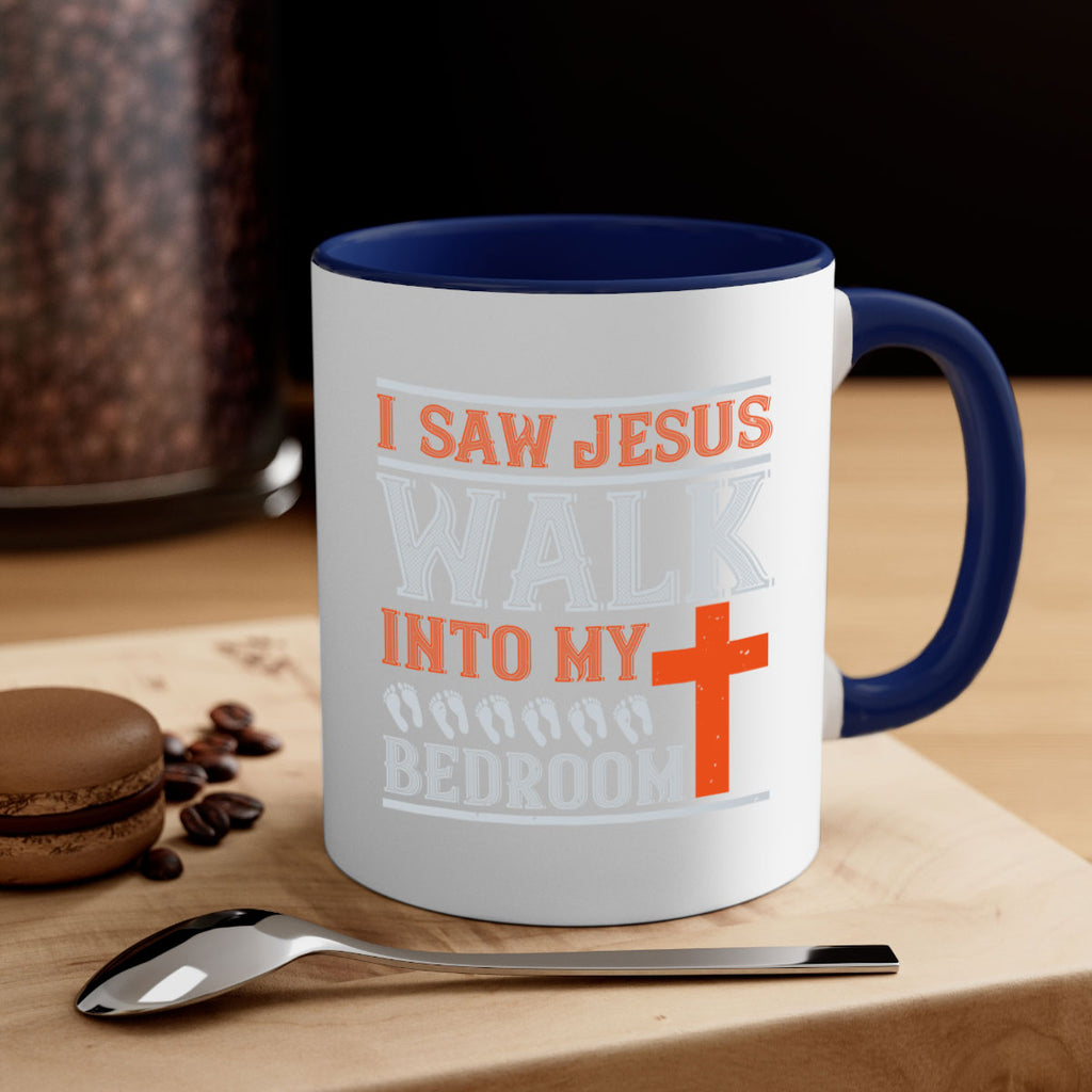 i saw jesus walk into my bedroom 65#- walking-Mug / Coffee Cup