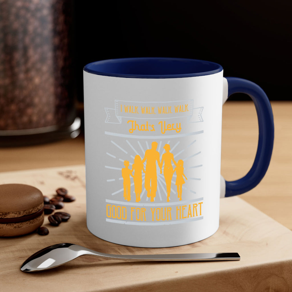i walk walk walk walk thats very good for your heart 55#- walking-Mug / Coffee Cup
