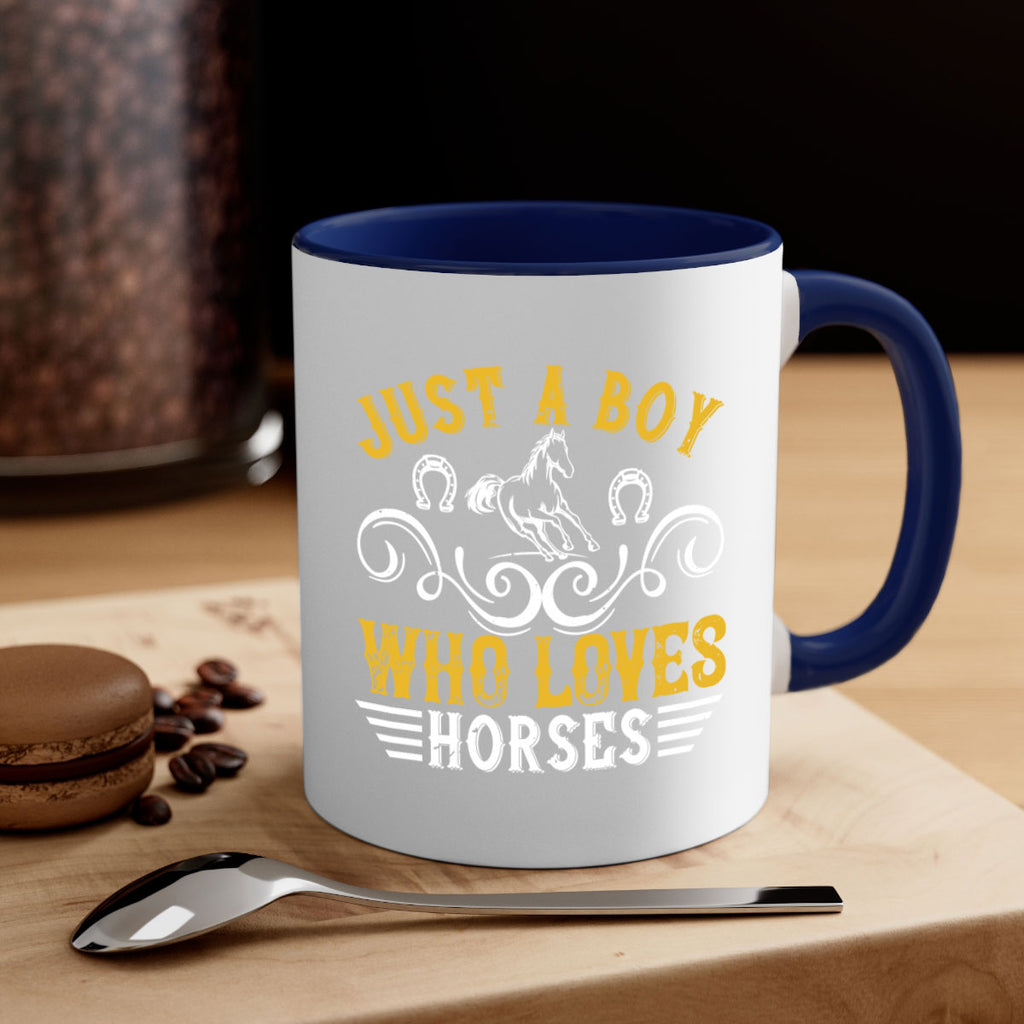 just a boy who loves horses Style 32#- horse-Mug / Coffee Cup