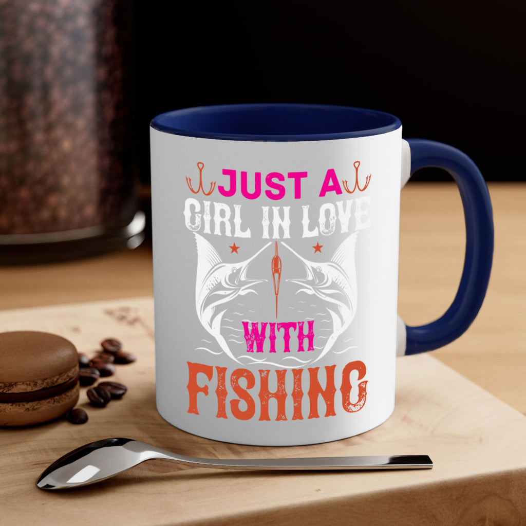 just a girl in love with fishing 73#- fishing-Mug / Coffee Cup