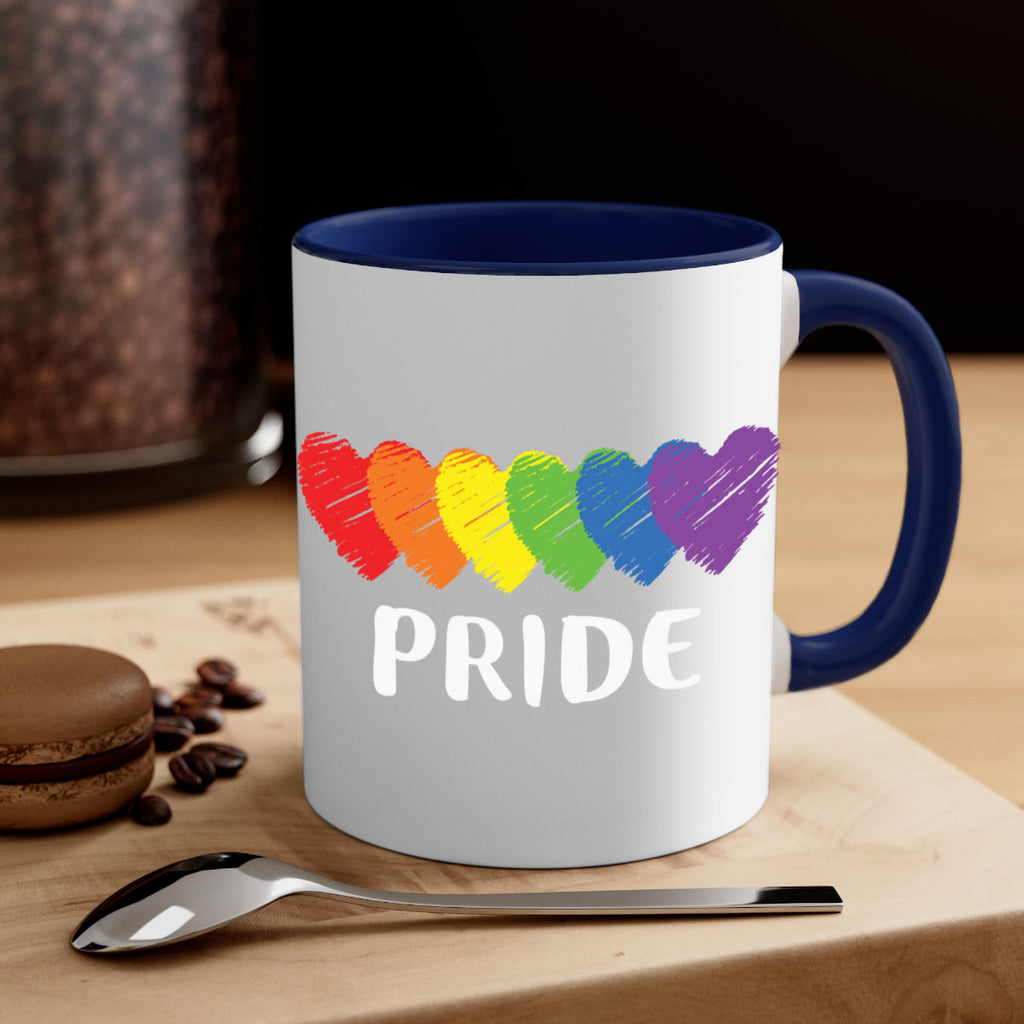 lgbt pride flag rainbow hearts lgbt 99#- lgbt-Mug / Coffee Cup