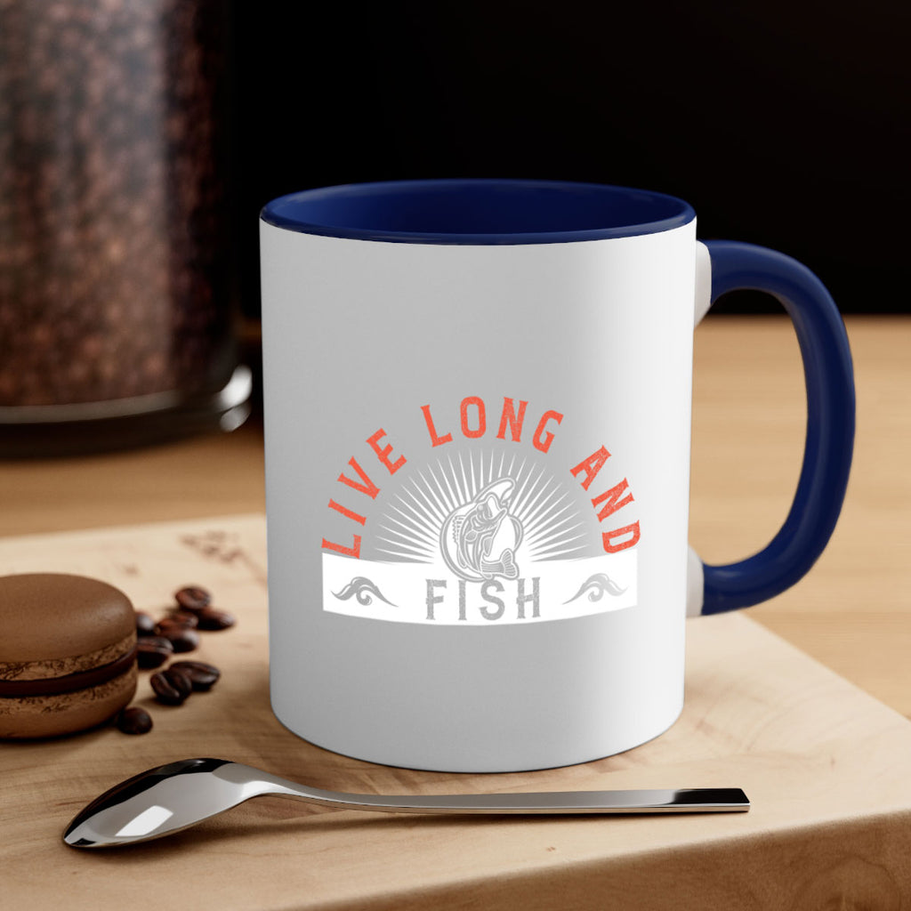 live long and fish 242#- fishing-Mug / Coffee Cup