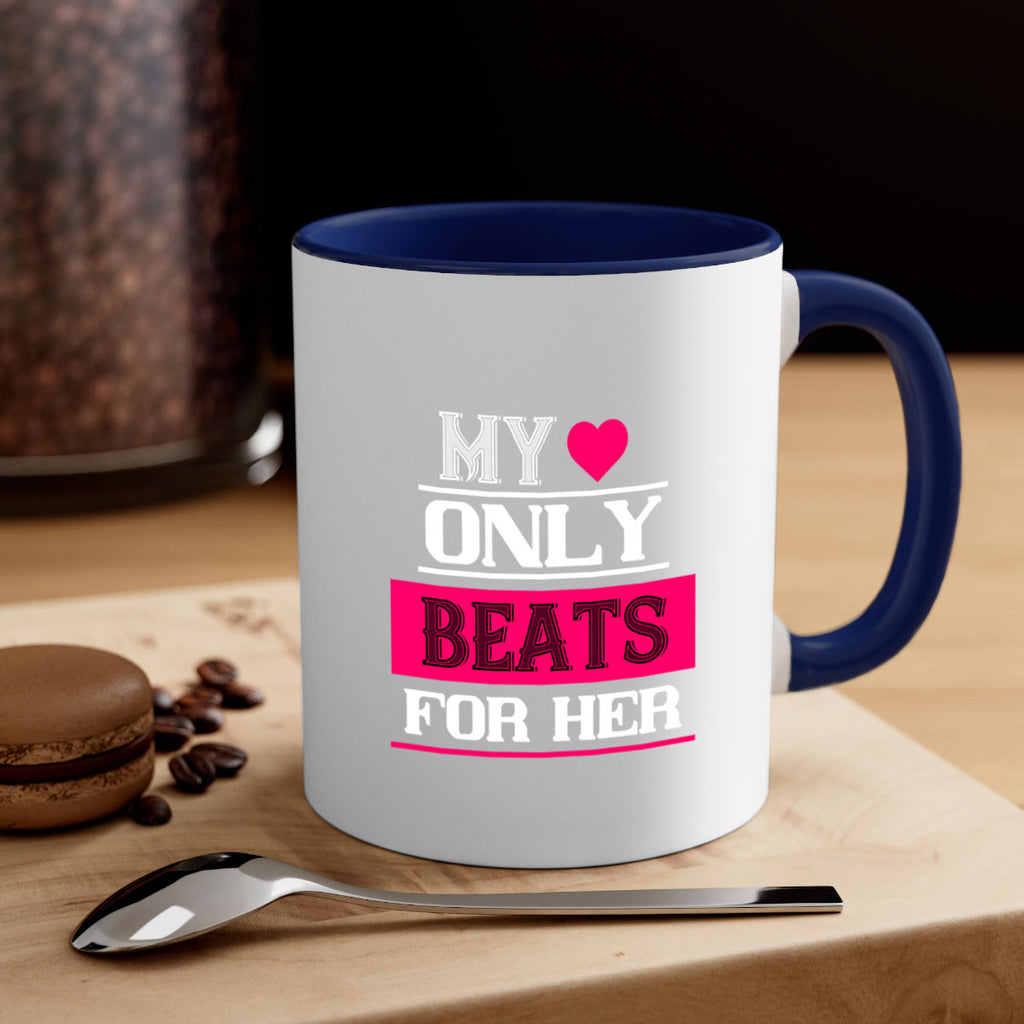 my love only beats for her 36#- valentines day-Mug / Coffee Cup