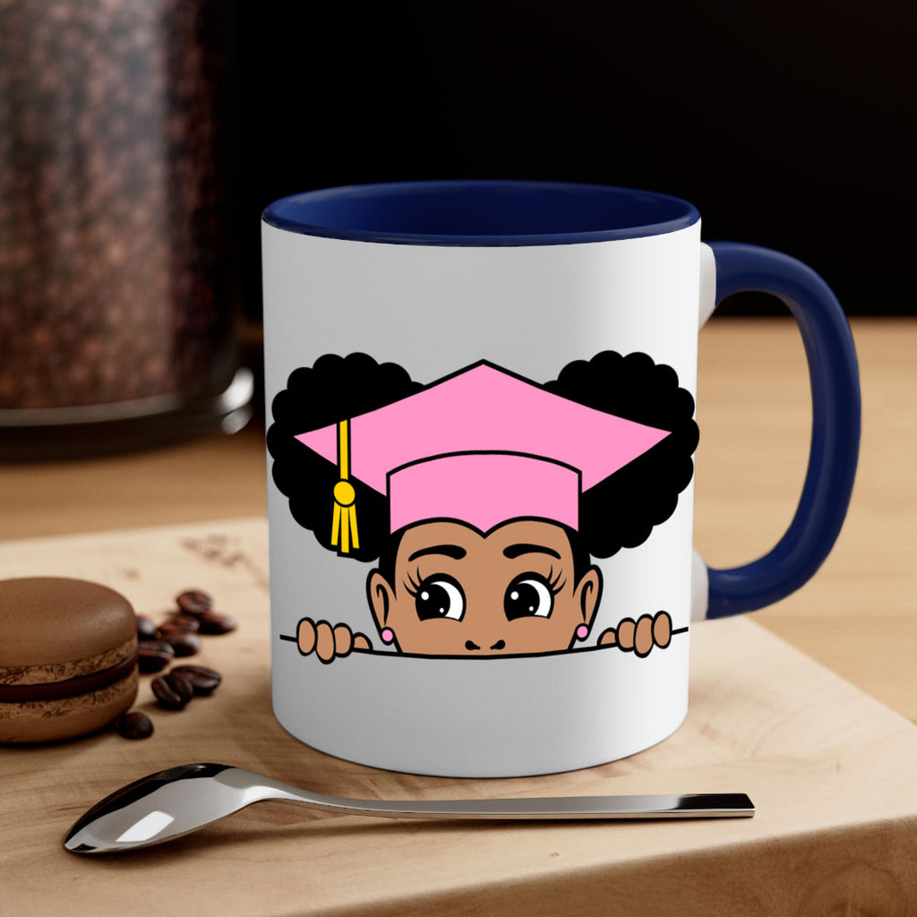 peekaboo afro puffs grad girl 23#- Black women - Girls-Mug / Coffee Cup