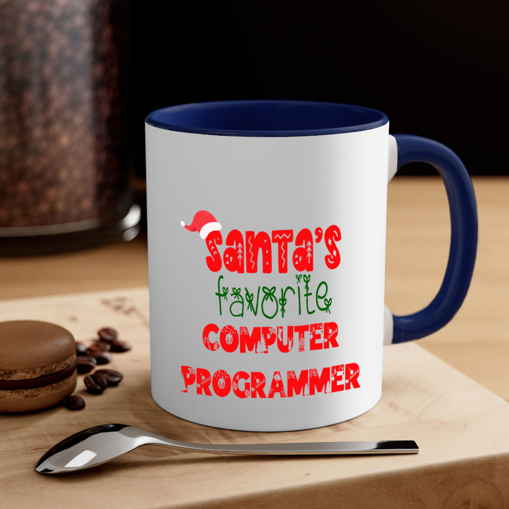 santas favorite computer programmer style 731#- christmas-Mug / Coffee Cup