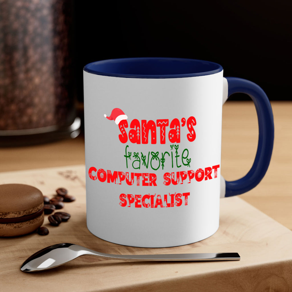 santas favorite computer support specialist style 732#- christmas-Mug / Coffee Cup