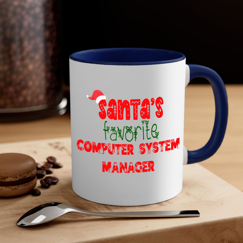 santas favorite computer system manager style 733#- christmas-Mug / Coffee Cup