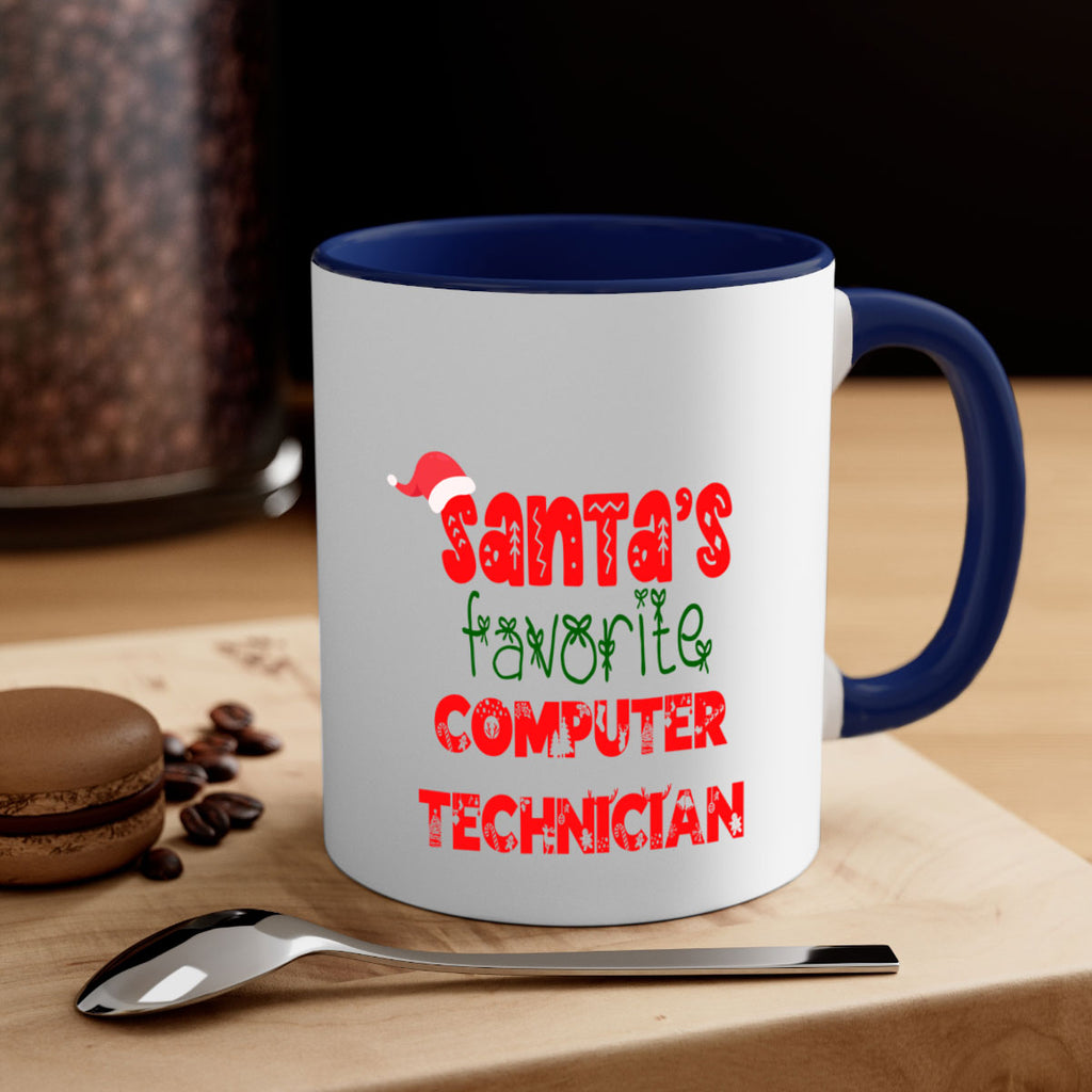 santas favorite computer technician style 734#- christmas-Mug / Coffee Cup