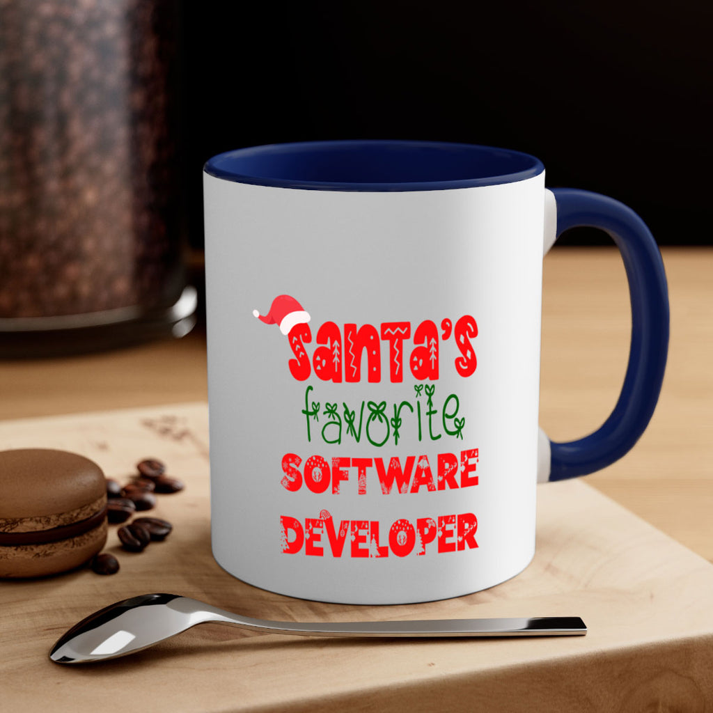 santas favorite software developer style 1087#- christmas-Mug / Coffee Cup