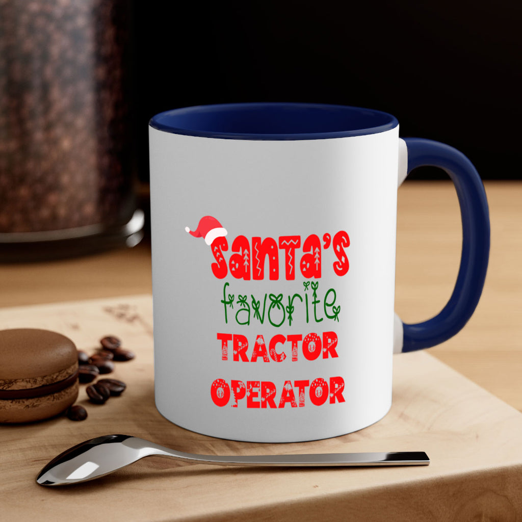 santas favorite tractor operator style 1125#- christmas-Mug / Coffee Cup