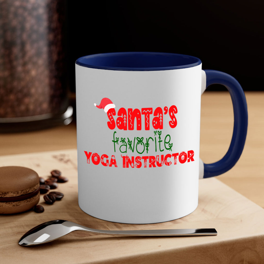 santas favorite yoga instructor style 1161#- christmas-Mug / Coffee Cup