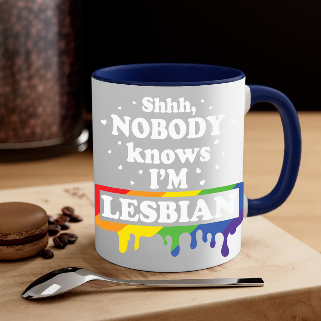 shhh nobody knows im a lgbt 21#- lgbt-Mug / Coffee Cup