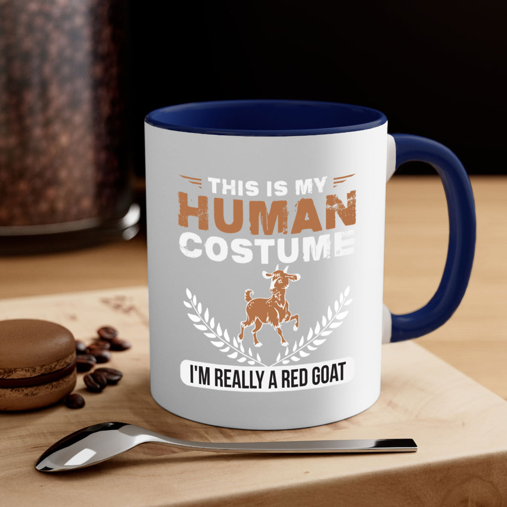 this is my human costume im really a red goat Style 1#- goat-Mug / Coffee Cup