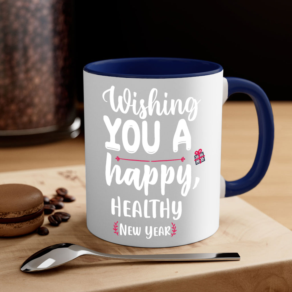 wishing you a happy, healthy new year style 1243#- christmas-Mug / Coffee Cup