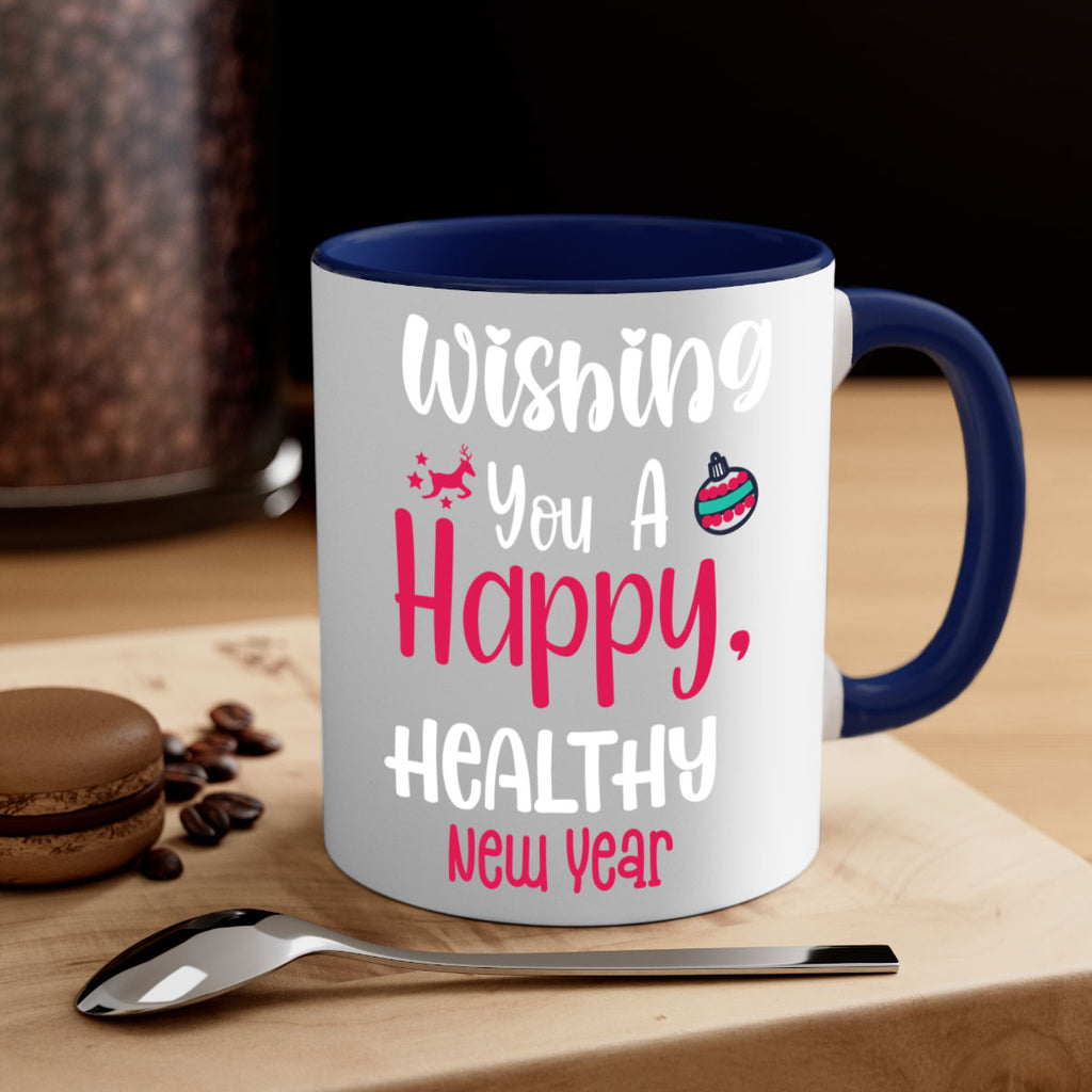 wishing you a happy, healthy new year style 1244#- christmas-Mug / Coffee Cup