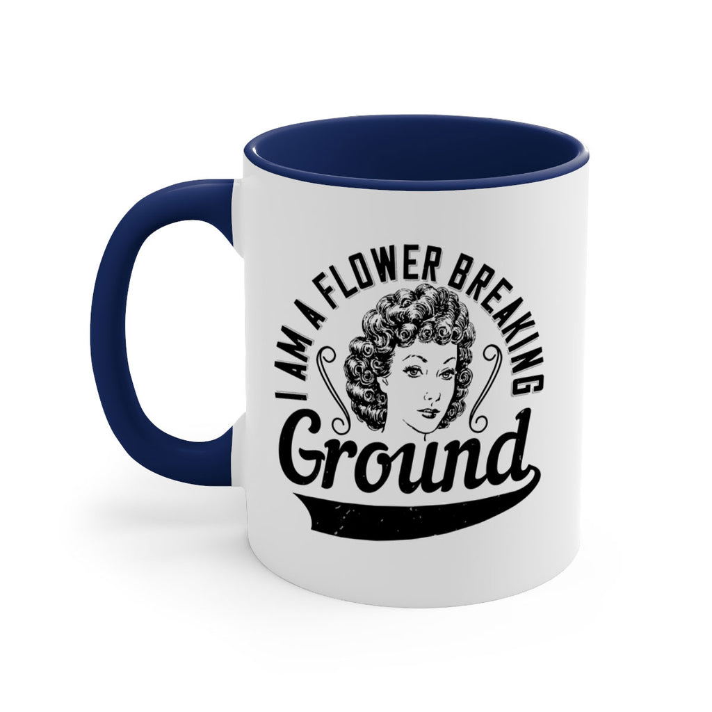 I am a flower breaking ground Style 32#- Afro - Black-Mug / Coffee Cup