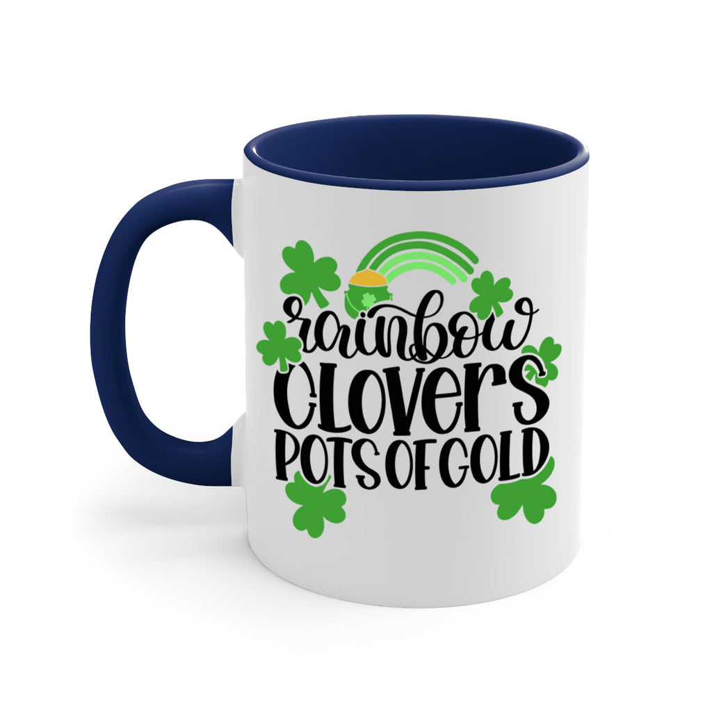 Rainbow Clovers Pots Of Gold Style 35#- St Patricks Day-Mug / Coffee Cup