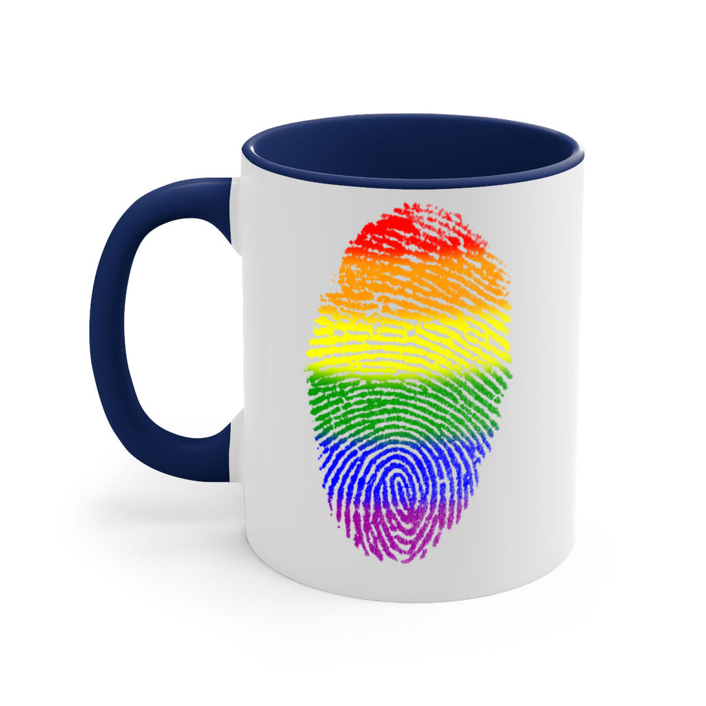 Rainbow Finger print 10#- lgbt-Mug / Coffee Cup