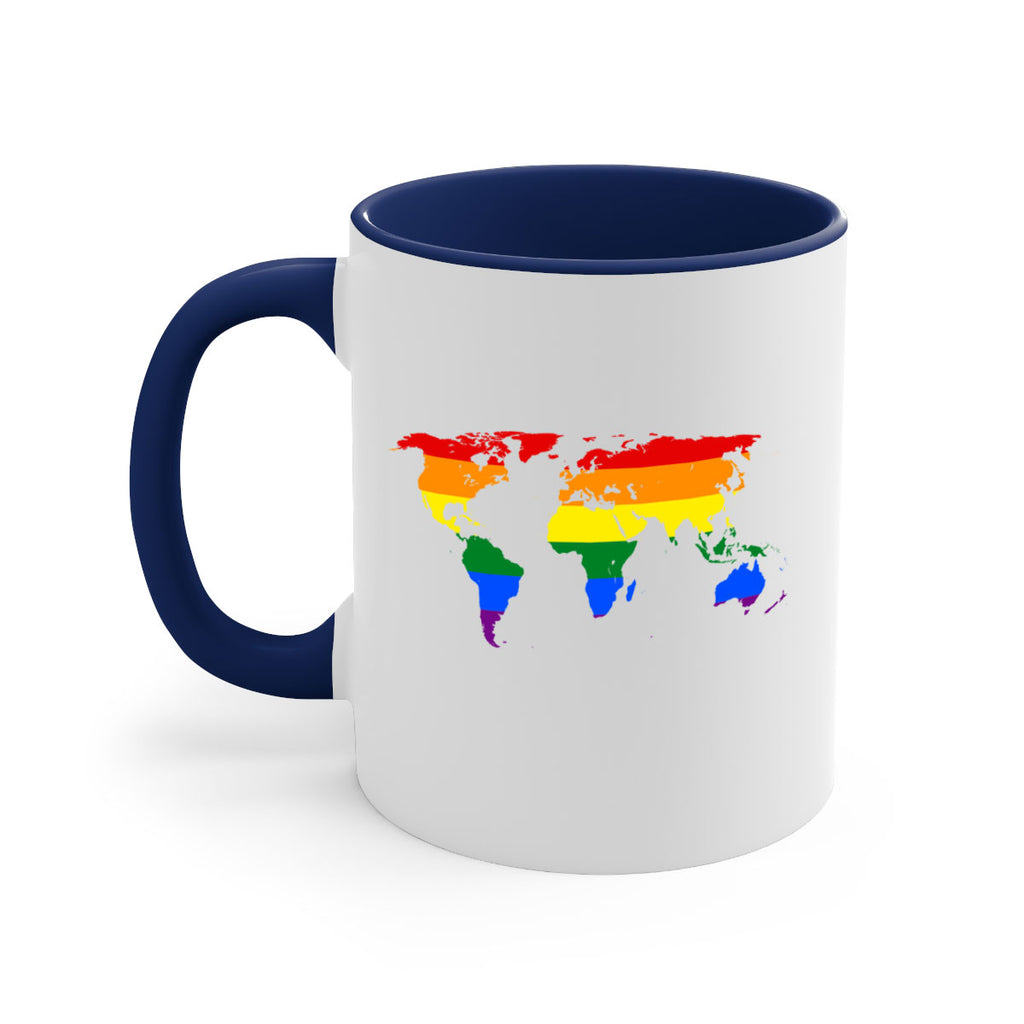 Rainbow World map 3#- lgbt-Mug / Coffee Cup