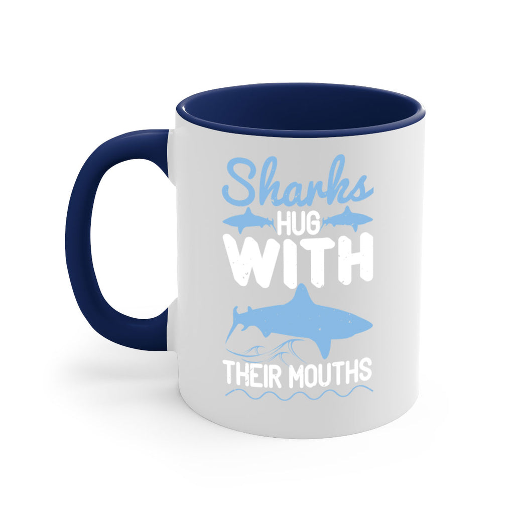 Sharks hug with their mouths Style 22#- Shark-Fish-Mug / Coffee Cup