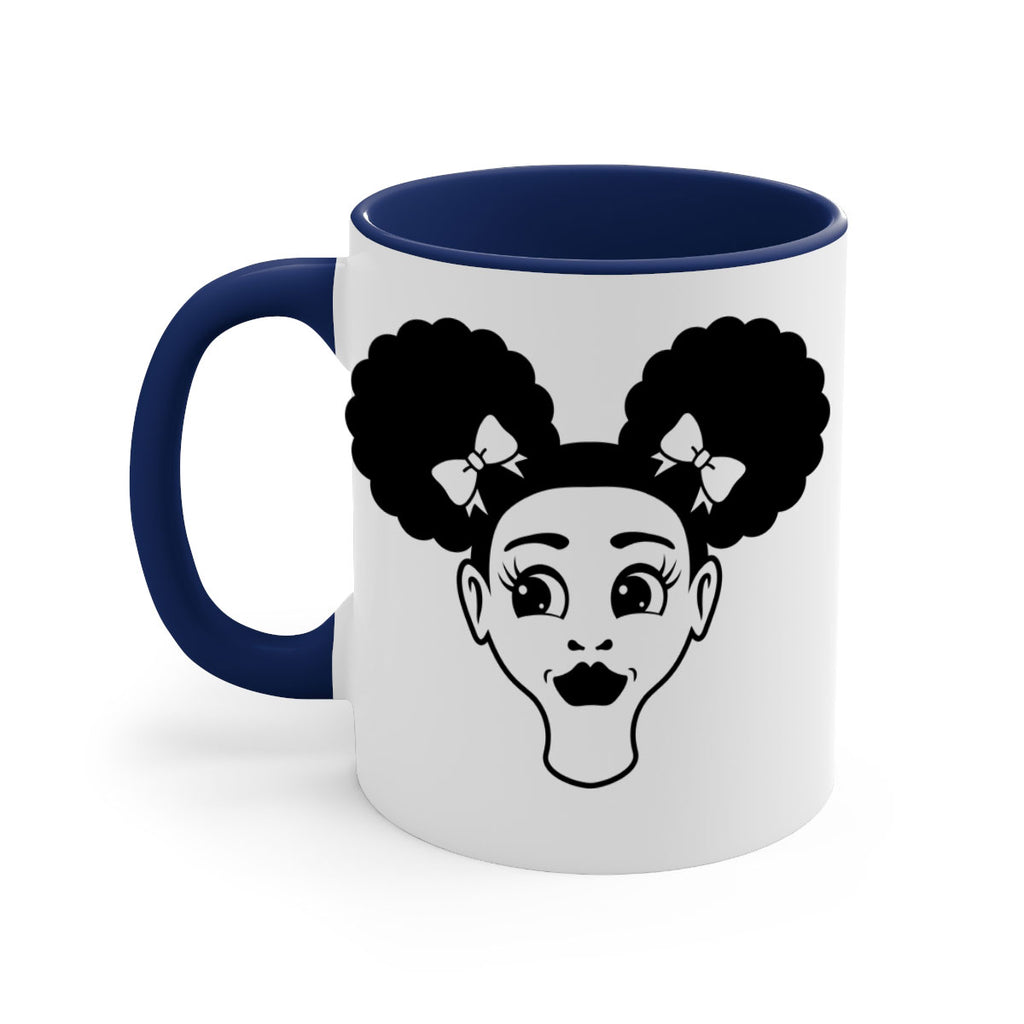 afro puffs girl face 73#- Black women - Girls-Mug / Coffee Cup