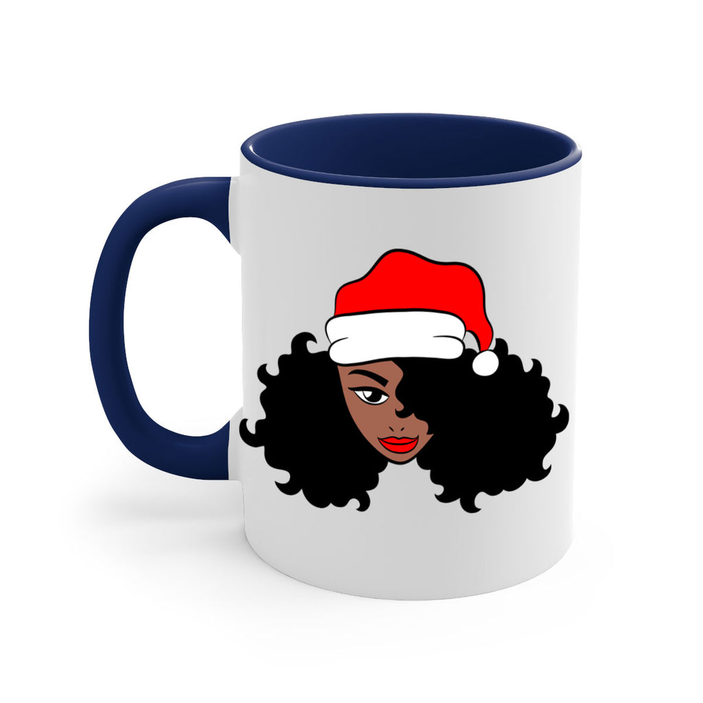 afro santa claus girl 71#- Black women - Girls-Mug / Coffee Cup
