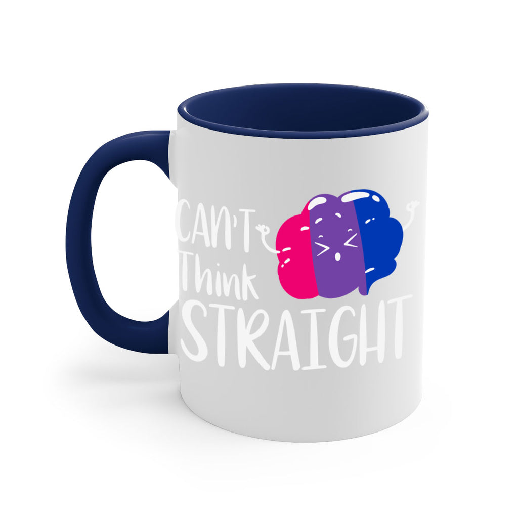 bisexual flag cant think straight 155#- lgbt-Mug / Coffee Cup