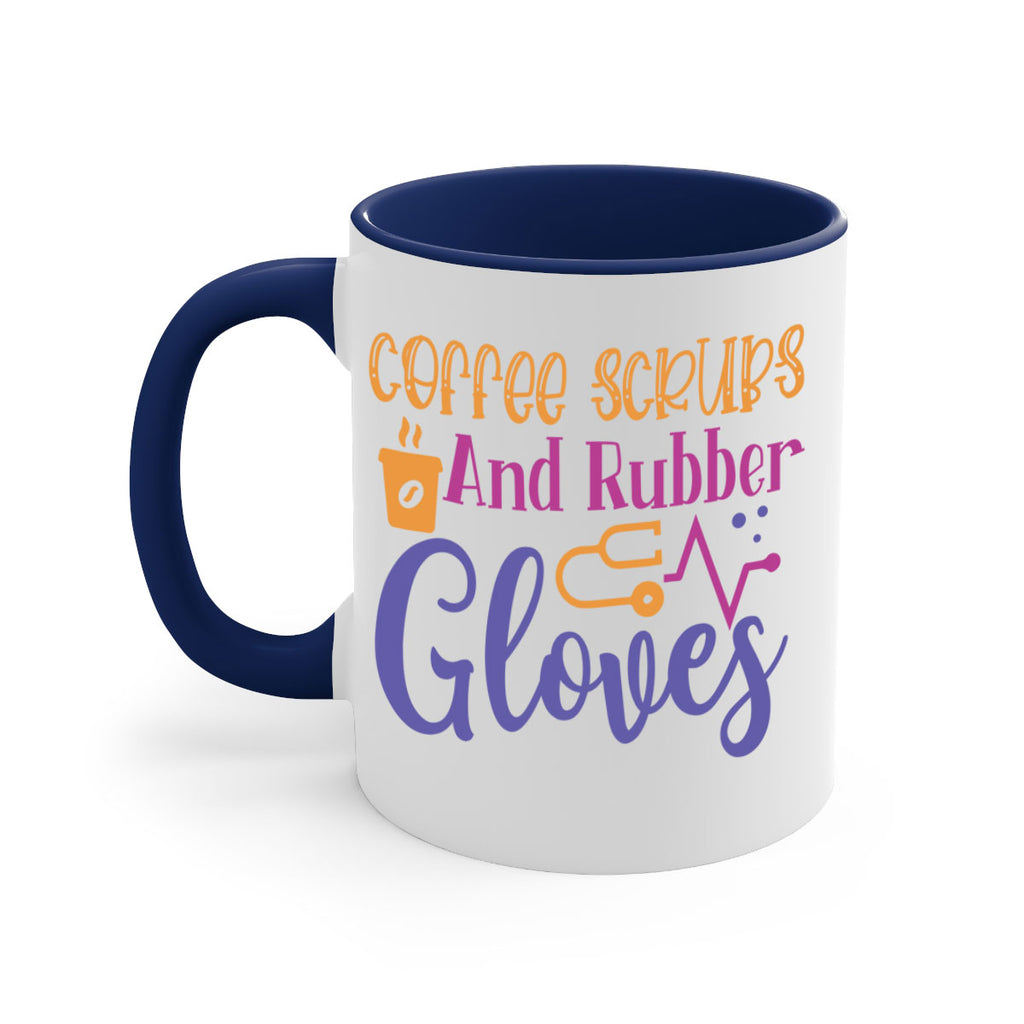 coffee scrubs and rubber gloves Style 392#- nurse-Mug / Coffee Cup