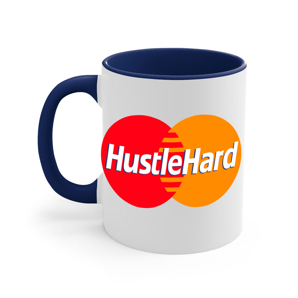 hustle hard 122#- black words - phrases-Mug / Coffee Cup