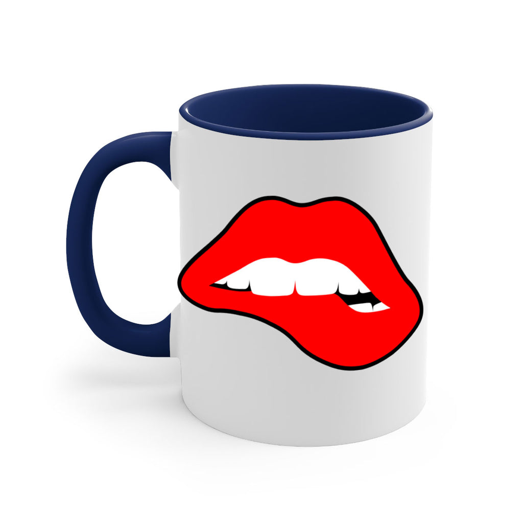 lips 100#- black words - phrases-Mug / Coffee Cup